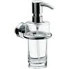 Emco Rondo 2 452100100 - Dispenser per Sapone Liquido in Cristallo Chiaro, dosatore in plastica Colore Cromo