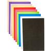 Rayher 3395749 fogli di gomma crepla gomma eva dimensione 15 x 22,5 cm spessore 3mm busta da 10 pezzi tinta unita, colori assortiti per decorazioni fai da te bricolage