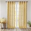 Madison Park Saratoga - Tenda Singola per Finestra con Filtro, Stampa Traforata, 1 Pannello con Occhielli per Soggiorno, Camera da Letto e dormitorio, 127 x 229 cm, Giallo/Bianco