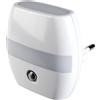 Alecto ANV-21 Lampada notturna LED automatica - lampada da presa a risparmio energetico con luce blu, illuminazione soffusa per dormire, lunga durata - bianca