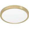 Eglo LED lampada da soffitto Fueva 5, Ø 28,5 cm, illuminazione rotonda | per soffitto camera corridoio, luce da parete in metallo ottone spazzolato, 2400 lumen, luce calda