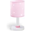 Dalber Lampada da tavolo o comodino per bambini Sweet Dreams Cuori rosa