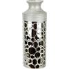 Flair Flower Vaso in ceramica color argento, 27 cm, vaso da tavolo cilindrico, per fiori freschi e secchi, decorazione lucida, opaco, per decorare il tavolo