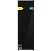 Cecotec Frigorifero Combinato 322L Bolero CoolMarket Combi 322i Black Glass D. Altezza 185,5cm, Larghezza 59,5cm, Tecnologia Multi Airflow, HumidityFlex HUB, LED Interno