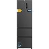 Cecotec Frigorifero Porta Francese, Frigorifero Combi No Frost Inox Porta Francese 4 Porte Scuro Bolero CoolMarket Combi F2D 400 Dark E. Frigo 4 Porte scuro, 400L, NoFrost, Inverter, Fast Cooling