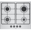 Bosch PGP6B5K60 Serie 4 Piano cottura a gas 60 cm 4 bruciatori Acciaio inox | Piano cottura a gas con controllo preciso della fiamma, Griglie in ghisa, Made in Europe