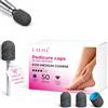 LALILL Cappucci Abrasivi LUX 10mm - Grana 120-50 pezzi - Capuchoni in Grafite per Fresa Unghie - Manicure, Pedicure, Podologia - Calli, Durezza, Cura Piedi