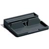 Durable 761358 - Varicolor Desk Organizer, portaoggetti, due ampi scomparti, sistema passacavo a scomparsa, 190x50x240 mm, carbone