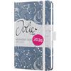 SIGEL J6348 Agenda settimanale Jolie 2026-1 anno - circa A6 - Cosmic Fantasy Blue - 2 pagine = 1 settimana - copertina rigida - 80 g/m² - blu/bianco - 174 p. - certificazione FSC
