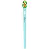 Mr. Wonderful - Penna Con Luce - Avocado - Penna A Inchiostro Blu Con Personaggio Luce Con Interruttore - 3 Pile Ag3 Incluse - Realizzata In PVC E Plastica PET