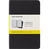 Moleskine Cahier Journal, Set di 3 Quaderni con Pagine a Righe, Copertina in Cartone con Cucitura in Cotone Visibile, Colore Nero, Pocket, 64 Pagine