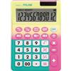 Milan Blister calcolatrice 12 cifre Sunset Giallo - Rosa