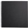 Clairefontaine 34261C - Taccuino Goldline 64 fogli a spirale (formato quadrato) 30.5x30.5 cm carta bianca 140 g, copertina rigida nera