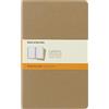 Moleskine Cahier Journal, Set 3 Quaderni con Pagine a Righe, Copertina in Cartoncino e Cucitura a Vista, Colore Marrone, 80 Pagine, Formato Large 13 x 21 cm