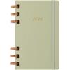 Moleskine Weekly & Monthly Planner, Agenda Settimanale e Mensile Spiral 12 Mesi 2025, Copertina Rigida e Chiusura Elastica, Colore Crush Kiwi, Formato Large 15x21 cm