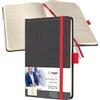 SIGEL C2556 Conceptum Agenda settimanale 2025, motivo grey-red, 9,5 x 15 cm, copertina rigida, 176 pagine, grigio, rosso