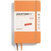 LEUCHTTURM1917 370552 Agenda settimanale 2025, Pocket A6 copertina rigida - Agenda da 12 mesi, 80 g, a righe - albicocca