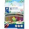 STAEDTLER Noris colour 185 Matite colorate - 36 colori, valigetta cartone | Colori vivaci in trucioli di legno riciclato, esagonale - bambini & adulti - Art.-Nr. 185 CD36