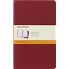 Moleskine Cahier Journal, Set 3 Quaderni con Pagine a Righe, Copertina in Cartoncino e Cucitura a Vista, Colore Rosso, 80 Pagine, Formato Large 13 x 21 cm