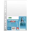 D.RECT 009606, Buste Perforate Trasparenti/Formato A4 / 55 Micron/Confezione da 100 Unità/Busta Forata/Trasparente Perforato/Lucide, Finitura liscia/Tasche in Polipropilene