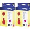 Brother LC121M Cartuccia InkJet Originale Capacità Standard, fino a 300 Pagine, per Stampanti DCPJ132W, DCPJ152W, DCPJ552W, MFCJ245, MFCJ470DW, MFCJ650DW, Magenta (Confezione da 2)
