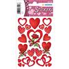 HERMA Love Liebe Sticker autoadesivi con motivi d'amore per San Valentino, matrimonio, fai da te, scrapbooking o come regalo, 36 adesivi decorativi permanente Cuori e rose.