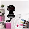 Ambiance Sticker Ardesia - Adesivo da parete trasparente per gatto carino, altezza 155 x larghezza 85 cm + 4 gessi liquidi