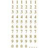 Avery Zweckform 3723 Etichette per lettere, A-Z, 15,5 mm (pellicola, tenuta forte), 36 adesivi con numeri, oro