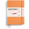 LEUCHTTURM1917 370589 - Agenda settimanale 2025, formato A5, copertina rigida, 12 mesi, 80 g, a righe, albicocca