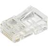 LINK LKPL85I - Confezione 100 Connettori RJ45 8 Poli Cat 5e UTP Non Schermati - con Inserto per Cavo Flessibile