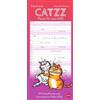 Heye Catzz Planner 2025: divertente agenda da parete per due. Calendario partner con 2 colonne. Calendario degli appuntamenti con divertenti gatti dei cartoni animati. Calendario da parete per 2 persone.