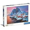 Clementoni - 35144 Collection - Hamnøy Village - 500 Pezzi - Puzzle Adulti, Made In Italy