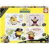 Educa - Puzzle per bambini Multi 4 in 1 Minions 50+80+100+150 pezzi Universal | Puzzle progressivo educativo per i più piccoli | A partire da 5 anni (20514)