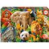 Educa - Puzzle da 500 pezzi per adulti e bambini | Collage Wild Animals | Misura: 48 x 34 cm | + 11 anni (19550)