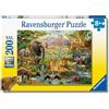 Ravensburger - Animali Della Savana, Puzzle Educativo 8+, 200 Pezzi XXL | Puzzle XXL da 200 pezzi di Animali Della Savana, gioco educativo e divertente, ideale come regalo per bambini dagli 8 anni.