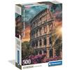 Clementoni - Puzzle 500 Pezzi per Adulti e Ragazzi, Collection, Tema Anfiteatro Flavio, con Poster Incluso, Compact Box, Idea Regalo Uomo e Donna, Made in Italy, 36x49 cm, 35588