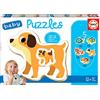Educa - Baby Puzzle Animali da Compagnia | 5in1 Baby Puzzle 3/4/5 pezzi | Animali, Primo Puzzle | dai 2 anni (17573)