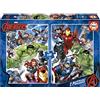 Educa - Puzzle Marvel Avengers | 2x100 pezzi Puzzle Set | Hulk, Iron Man, Marvel Supereroi | dai 6 anni (19679)