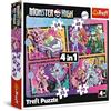 Trefl - Monster High, Una Giornata Elettrizzante a Monster High - Puzzle 4in1, 4 Puzzle, da 35 a 70 Pezzi - Diversi Gradi di Difficoltà, per Bambini dai 4 anni