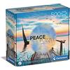Clementoni - Peace Puzzle Peaceful Wind, Puzzle 500 Pezzi per Adulti e Ragazzi, Illustrazione Pontile al Tramonto, Idea Regalo, Made in Italy, 49x36 cm, 35121