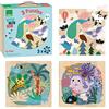 Vilac - Coccodrillo Puzzle Terra-Mar-Cielo-A partire da 4 anni-8536, 8536, Multicolor