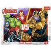 Trefl - Marvel The Avengers, la squadra invincibile dei Vendicatori - Puzzle con cornice per bambini, 25 pezzi grandi, cornice e cuscinetto rigido, con eroi delle fiabe, per bambini dai 4 anni in su