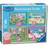 Ravensburger - Puzzles Peppa Pig 4 Stazioni | Puzzle Bambini | Puzzle Bambini 3 Anni O Più | 4 In A Box Puzzles 12-16-20-24 Pezzi | Dimensione 19x14cm | Regalo Bambina 3 Anni O Più