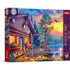 Trefl Premium Plus Quality - Puzzle Tea Time: Sunset Harbour - 500 pezzi, serie di immagini nostalgiche dipinte, pezzi perfettamente incastrabili, per adulti e bambini dai 10 anni in su