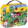 Janod - Puzzle Bambini 24 Pezzi, Fattoria - Gioco Educativo Abilità Motorie e Concentrazione - Valigetta con Manico - Prodotto in Francia - Certificazione FSC - Da 3 Anni in Su, J02645
