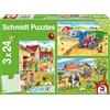 Schmidt 56216 Puzzle alla Fattoria 3 x 24 Pezzi