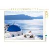 CALVENDO Thomas Meinert - Puzzle a forma di chiesa e cratere su Santorini, 1000 pezzi, dimensioni 64 x 48 cm