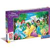 Clementoni - 26471 - Supercolor Puzzle - Disney Princess - 60 maxi pezzi - Made in Italy, puzzle bambini 4 anni+