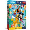 Trefl - L'ora del topolino - 160 pezzi - Puzzle colorati con i personaggi della fiaba, da comporre, poster esclusivo incluso nel set, intrattenimento creativo, gioco per bambini dai 6 anni in su