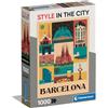Clementoni - Puzzle Style in the City Barcellona - 1000 Pezzi per Adulti e Ragazzi, Illustrazione D'Autore, Idea Regalo, Made in Italy, 70x50 cm, 39847